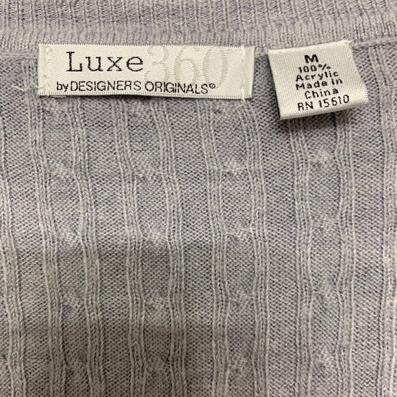 Luxe 360 Women's Gray Long Sleeve Sweater, Size Medium - Picture 3 of 3